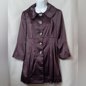 IZ Byer California Purple Button Front Jacket Dress. Size M